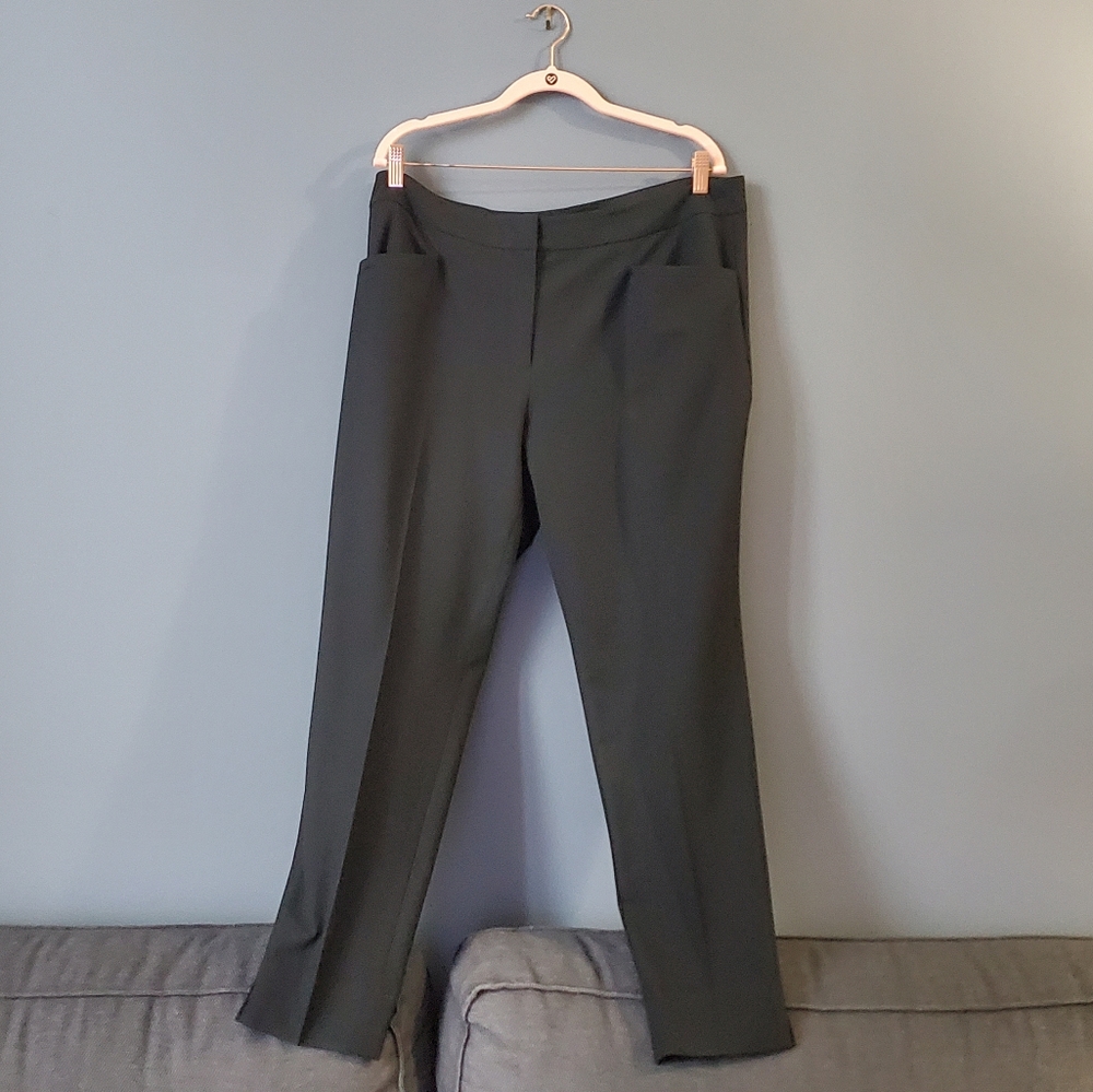 HALOGEN Size 16 Taylor Fit Pleated Dress Pants With Pockets (L059)